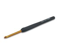 Frida's Wollhaus Tulip Etimo Häkelnadel mit Softgrip Gold Schwarz glatte Hakenspitze 14 Größen (schwarz gold, 3,5)