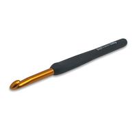 Frida's Wollhaus Tulip Etimo Häkelnadel mit Softgrip Gold Schwarz glatte Hakenspitze 14 Größen (schwarz gold, 6,5)