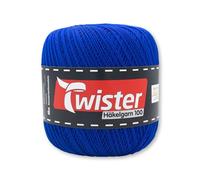 Frida's Wollhaus Twister 100 g Häkelgarn 100 Baumwolle mercerisiert gekämmt gasiert 18 Farben (55 | Royal)