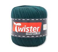 Frida's Wollhaus Twister 100 g Häkelgarn 100 Baumwolle mercerisiert gekämmt gasiert 18 Farben (79 | Tanne)