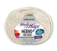 Frida's Wollhaus Woolly Hugs 100 g Merino Silk Socks Sockenwolle Sockengarn Strümpfe 15 Farben (205 | Hellbeige)