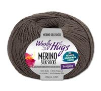 Frida's Wollhaus Woolly Hugs 100 g Merino Silk Socks Sockenwolle Sockengarn Strümpfe 15 Farben (212 | Holz)