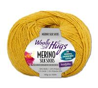 Frida's Wollhaus Woolly Hugs 100 g Merino Silk Socks Sockenwolle Sockengarn Strümpfe 15 Farben (223 | Curry)