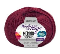 Frida's Wollhaus Woolly Hugs 100 g Merino Silk Socks Sockenwolle Sockengarn Strümpfe 15 Farben (238 | Bordeaux)