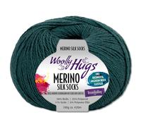 Frida's Wollhaus Woolly Hugs 100 g Merino Silk Socks Sockenwolle Sockengarn Strümpfe 15 Farben (268 | Petrol)