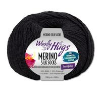 Frida's Wollhaus Woolly Hugs 100 g Merino Silk Socks Sockenwolle Sockengarn Strümpfe 15 Farben (298 | Anthrazit)