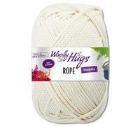Frida's Wollhaus Woolly Hugs 200 g Rope Polyester Textilgarn Wolle Tasche mit Anleitung 13 Farben (02 | Natur)