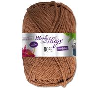 Frida's Wollhaus Woolly Hugs 200 g Rope Polyester Textilgarn Wolle Tasche mit Anleitung 13 Farben (18 | Haselnuss)