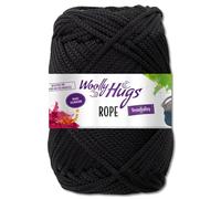 Frida's Wollhaus Woolly Hugs 200 g Rope Polyester Textilgarn Wolle Tasche mit Anleitung 19 Farben (99 | Schwarz)
