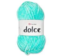 Frida's Wollhaus YarnArt 100 g Dolce Chenille Wolle Garn Stricken Häkeln Amigurumi 64 Farben (770 | Mint)