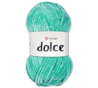 Frida's Wollhaus YarnArt 100 g Dolce Chenille Wolle Garn Stricken Häkeln Amigurumi 64 Farben (770 | Mint)