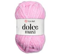 Frida's Wollhaus YarnArt 200 g Dolce Maxi Chenille Wolle Garn Stricken Häkeln Samtig Weich Super Bulky 19 Farben (750 | Rosa)