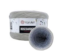 Frida's Wollhaus YarnArt 250 g = 1000 m Rosegarden Bobbel Farbverlaufsgarn Wolle 26 Farben (315 | Hellgrau-Grau-Blau-Dunkelgrau)