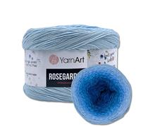 Frida's Wollhaus YarnArt 250 g = 1000 m Rosegarden Bobbel Farbverlaufsgarn Wolle 26 Farben (316 | Hellblau-Blau-Dunkelblau)
