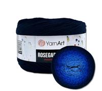 Frida's Wollhaus YarnArt 250 g = 1000 m Rosegarden Bobbel Farbverlaufsgarn Wolle 26 Farben (325 | Marine-Dunkelblau-Blau)