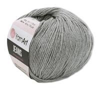 Frida's Wollhaus YarnArt 50 g Jeans Stricken Häkeln Amigurumi Babywolle Pastellfarben 63 Farben (46 | Grau)