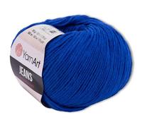 Frida's Wollhaus YarnArt 50 g Jeans Stricken Häkeln Amigurumi Babywolle Pastellfarben 63 Farben (47 | Königsblau)