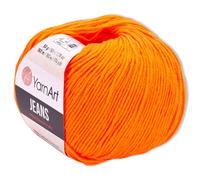 Frida's Wollhaus YarnArt 50 g Jeans Stricken Häkeln Amigurumi Babywolle Pastellfarben 63 Farben (77 | Orange)