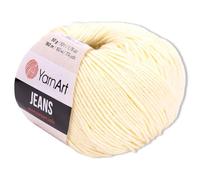 Frida's Wollhaus YarnArt 50 g Jeans Stricken Häkeln Amigurumi Babywolle Pastellfarben 63 Farben (86 | Pastellgelb)