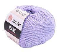 Frida's Wollhaus YarnArt 50 g Jeans Stricken Häkeln Amigurumi Babywolle Pastellfarben 63 Farben (89 | Flieder)