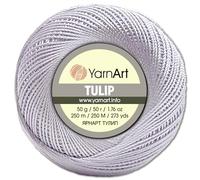 Frida's Wollhaus YarnArt 50 g Tulip Häkelgarn Filetgarn Mikrofaser glänzend seidig 49 Farben (411 | Helllila)