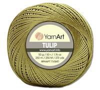 Frida's Wollhaus YarnArt 50 g Tulip Häkelgarn Filetgarn Mikrofaser glänzend seidig 49 Farben (469 | Gelbgrün)