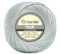 Frida's Wollhaus YarnArt 50 g Tulip Häkelgarn Filetgarn Mikrofaser glänzend seidig 49 Farben (475 | Grau)