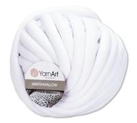 Frida's Wollhaus YarnArt 750 g Marshmallow Handstrickgarn Jumbogarn Teppich Decken 17 Farben (901 | Weiß)