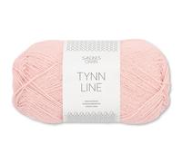 Frida's WollhausSandnes 50 g Tynn Line Sommergarn Stricken Häkeln Garn Wolle weich 30 Farben (4002 | Ferskenblomst)