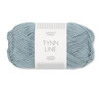 Frida's WollhausSandnes 50 g Tynn Line Sommergarn Stricken Häkeln Garn Wolle weich 30 Farben (6531 | Ice)