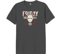 Friday the 13th Herren Uxfridmts002 T-Shirt, anthrazit, S