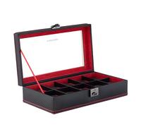 Cofanetto porta orologi Friedrich Lederwaren Carbon 10 posti Black - 32048-2