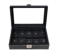 Friedrich Lederwaren London Uhrenkoffer 10 Kissen Black - 26105-2