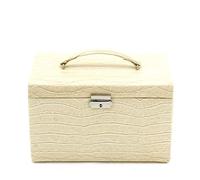 Scatola porta gioielli Friedrich Lederwaren stampa cocco Beige - 23254-30