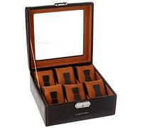 Friedrich23 - Uhrenkoffer, Bond, Feinsynthetik, 10 Uhren, braun 20068-3