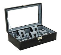 Friedrich23 - Uhrenkoffer, Bond, Feinsynthetik, 10 Uhren, schwarz 20084-2