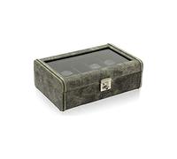 Friedrich23 Uhrenkasten mit Sichtfenster Cubano 8 - Grau