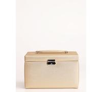 Friedrich23 Jolie 2.0 Schmuckkoffer Gold - Feinsynthetik 24x16x15 cm, eleganter Schmuck Organizer