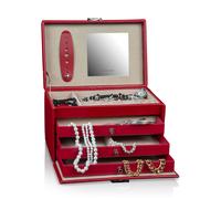 Friedrich23 Schmuckkoffer Cordoba Leder - Rot