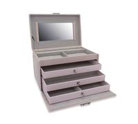 Friedrich23 Schmuckkoffer Kroko - Rosa / Pink