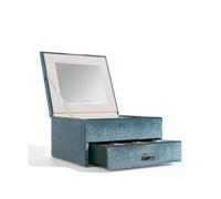 Friedrich23 Schmuckkoffer - Schmuckkasten, Chenille, Velvet, türkis