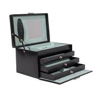 Friedrich23 Schmuckkoffer - Schmuckkasten, Classico, Leder in Echsenoptik, schwarz