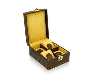 Friedrich23 Uhrenbox Carbon 4 - Gelb