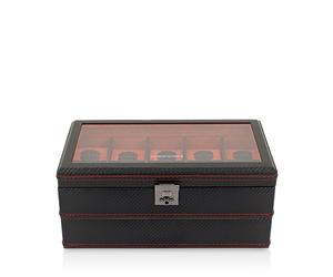 Friedrich23 Uhrenbox Carbon Feinsynthetik Erweiterung für 10 Uhren - Karbon