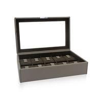Friedrich23 Uhrenkoffer Bond Cross Grain für 10 Uhren - Taupe
