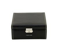 Friedrich23 - Uhrenkoffer, Bond, Feinsynthetik, 6 Uhren, schwarz 20069-2