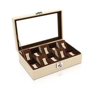 Friedrich23 Uhrenkoffer Cordoba für 10 Uhren mit Sichtfenster - Beige