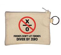 Friends Don't Let Friends Divide by Zero Funny Math Monedero llavero Beige One Size