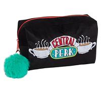 Friends Kosmetiktasche für Damen, aus weichem Samt, für Mädchen, Federmäppchen, doppelseitig, Toilettenartikel, Freunde, Make-up, Aufbewahrung, Reisetasche, Schwarz, Einheitsgröße, Kosmetiktasche