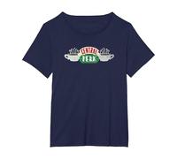 Friends Vintage Central Perk on White T-Shirt, Damen Große Größen, Marineblau, 6X
